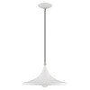 Livex Lighting Metal Shade 1 - Light Chandelier in  White - 3 of 4