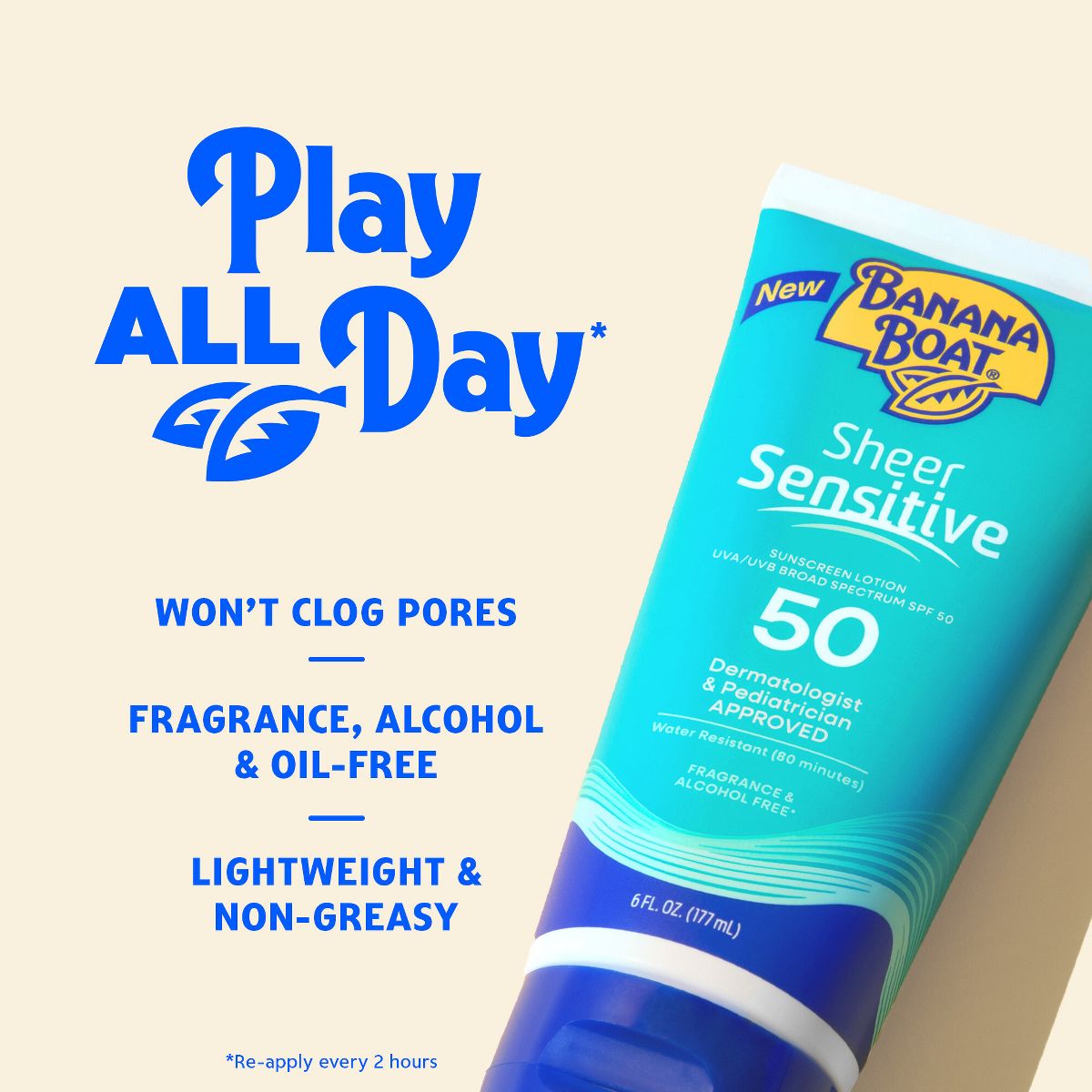 Banana Boat Sheer Sensitive Sunscreen Lotion - SPF 50 - 6oz - thumbnail 7