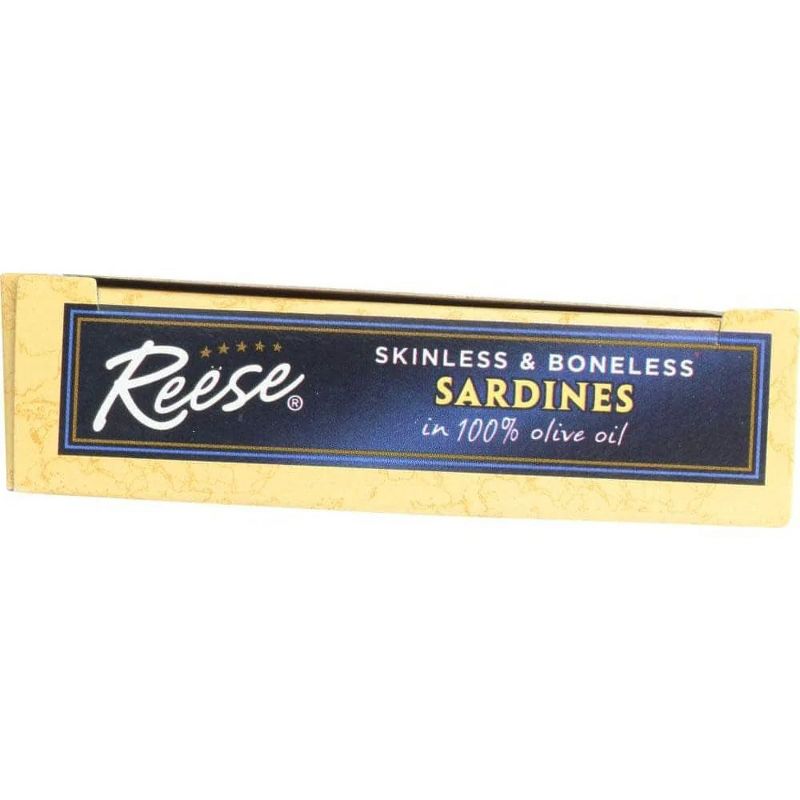 Reese Skinless & Boneless Sardines in Olive Oil - Case of 10/3.75 oz, 4 of 7