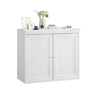 Dexmalle Small Kitchen Storage Cabinet with Double Doors,White - 1 of 4