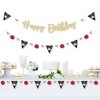 Big Dot of Happiness Las Vegas - Casino Birthday Party Letter Banner Decor - 36 Cutouts and No-Mess Real Gold Glitter Happy Birthday Banner Letters - 2 of 4