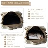 INFURNIC Backpacks Women Retro PU Leather Backpack Multi Function Large Capacity Stylish Travel Work Bag, Beige, 13.26"*16.77"*2.34" - 3 of 4