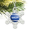 Hampton University HU Stripes Metal Snowflake Christmas Tree Holiday Ornament - 2 of 3