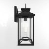 WELLFOR Outdoor Porch Lights Modern Wall Sconce Lantern for House Black - 3 of 4