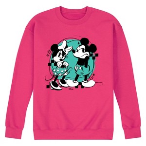 Men's - Disney - Mickey And Minnie Mouse Graphic Fleece Sweatshirt - 1 of 4