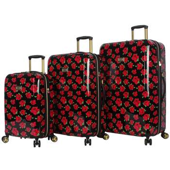 Betsey Johnson 3pc Expandable Hardside Spinner Suitcase Set
