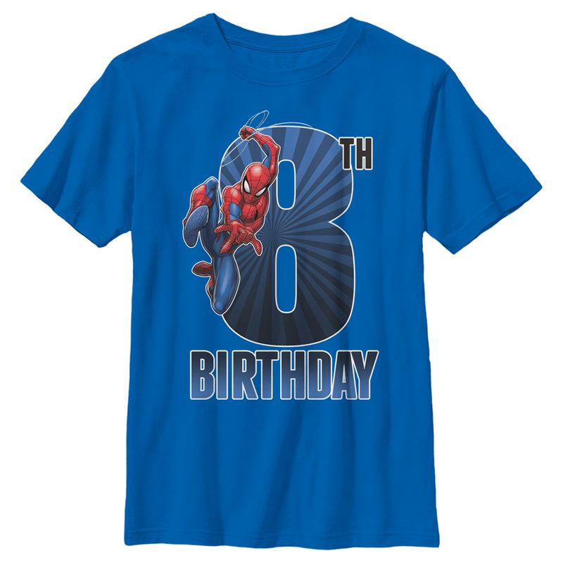 Boy's Marvel Spider-Man 8th Birthday T-Shirt, 1 of 6