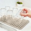 OU Glasses Drying Mat for Kitchen Sink, 13.78" x 8.27" Nonslip Plastic Pad with Grooves, Heat Resistant Kitchen Counter Dish Drying Mat - 2 of 4