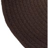72" x 72" Alpine Collection Chocolate Solid Reversible Indoor Area Utility Round Rug - Better Trends - 3 of 4