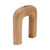 Mango Wood Arch Shape Vase - Modern Minimalist Design -  Decorative Accent for Home, Office, Bedroom, Living Room - Brown - 4 of 4