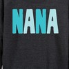 Women's - Instant Message - Nana Lightweight French Terry Wide Neck Long Sleeve Graphic Shirt - 2 of 4