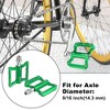 Unique Bargains Aluminum Alloy Rear Foot Peg Flat Pedal Footrests Fit 9/16 Inch Axles MTB Bike Black 1 Pair - 2 of 4
