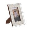 Decorative Picture Frame with Floral Vine Border - Elegant Photo Frame for Tabletop, Bedroom Nightstand, or Entryway Decor - Ivory & Tan - 4 of 4