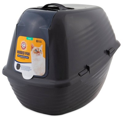 Arm & Hammer Hooded Wave Pan Cat Litter - L - Dark Gray