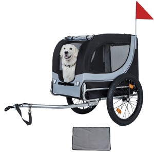 Kumasinova Folding All-Terrain Dog Bike Trailer,Steel Frame Capacity for Small Medium Dogs,Universal Bike Hitch for Cycling,Jogging,Camping - 1 of 4