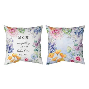 Manual Woodworks and Weavers Decorative Pillow – Mom Everything I Am 12x12 Climaweave Cushion - 1 of 3