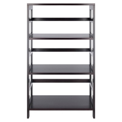 Espresso Transitional Wood 3-Tier Storage Shelf for Kids and Toys