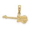 Black Bow Jewelry 14k Yellow Gold Electric Guitar Pendant - 3 of 4