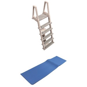 Confer Plastics 6000X  In Pool Ladder & Hydrotools by Swimline 9"x24" Ladder Mat - 1 of 4
