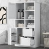 homfan Tall Bathroom Storage Cabinet - Doors, Drawers & Adjustable Shelves, Freestanding Pantry Organizer for Kitchen/Bathroom - 2 of 4