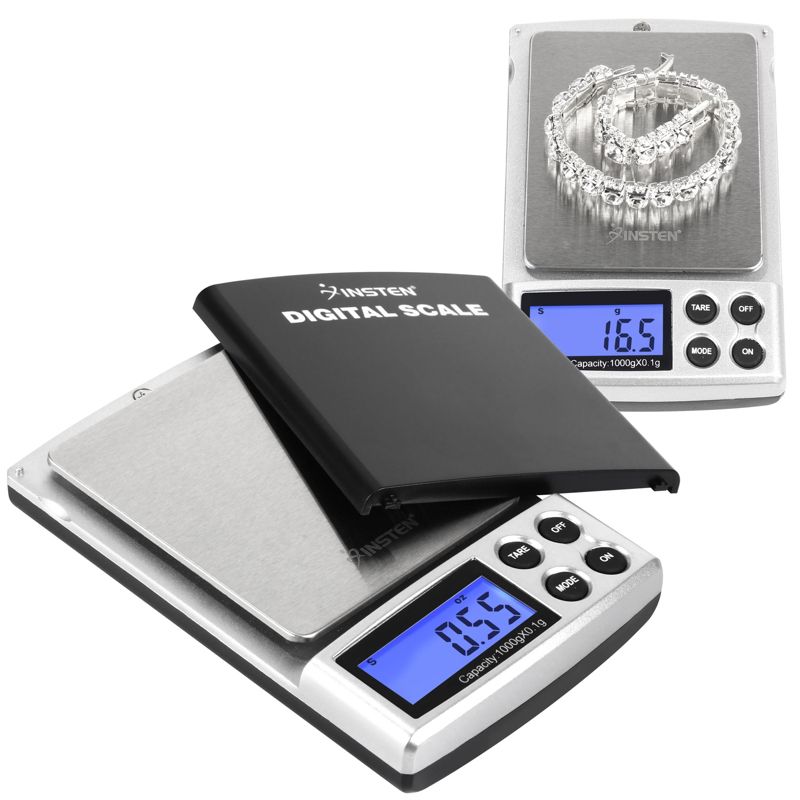 Insten Digital Pocket Scale in Grams & Ounces - Portable & Multifunction for Food, Jewelry - 0.1g Precise with 1000g (2lb) Capacity, 1 of 7