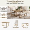 YOOCOZZ 6-Piece Retro Dining Set with Trestle Base - 3 of 4