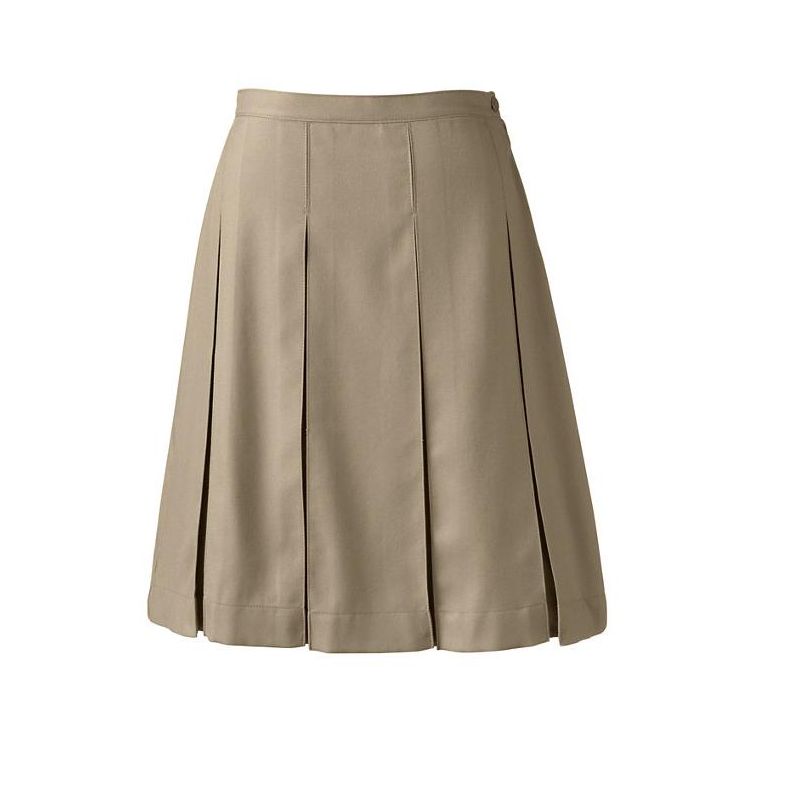 Lands' End Lands' End School Uniform Women's Solid Box Pleat Skirt Top of Knee, 5 of 6