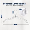 SereneLife ct Clear Crystal Plastic Hangers - Non-Slip, Space-Saving with Swivel Hooks for Suits, Coats, Dresses - 2 of 4