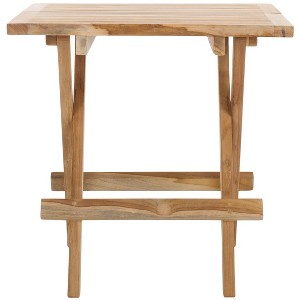 Saba Teak Folding Square Table - Indoor/Outdoor - PAT6602 - Natural - Safavieh - 1 of 4