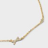 14K Gold Dipped Cubic Zirconia Initial Necklace - A New Day™ - 4 of 4