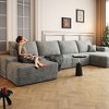 Dewdrop Cloud Sectional Grey Couch ,Modern Modular Sofa with Deep Seat, Upholstered Couches for Living Room Bedroom,No Assembly Required - 3 of 4