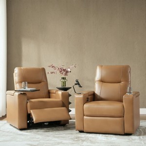 Flora Genuine Leather Recliner Set of 2|HULALA HOME - 1 of 4