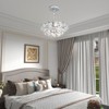 Maxax 13.8" 3-Light Chrome Crystal LED Chandelier, Modern Pendant Light with Adjustable Chain, Glam Mini Ceiling Lighting for Bedroom Closet Foyer - 2 of 4