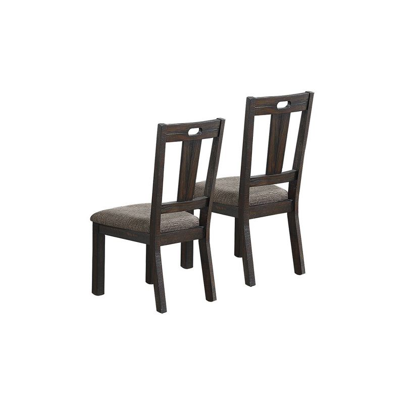 Simple Relax Set of 2 Upholstery Dining Chairs in Dark Grey, 3 of 5