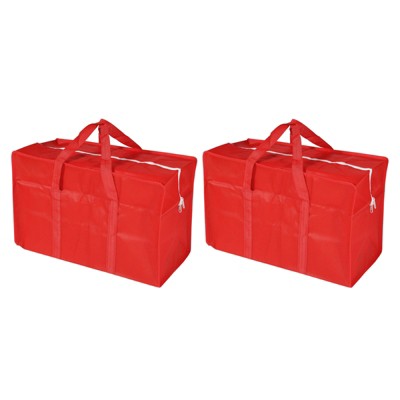 Unique Bargains Foldable Clothes Blanket Organizer with Carrying Handles, Closet Storage Bags, 27.5" 2 Pcs