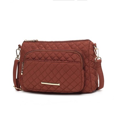 MKF Collection Rosalie Solid Quilted Cotton Women’s Shoulder Bag by Mia K