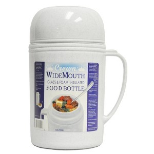 Brentwood 1.2 Liter Wide Foam Glass Vacuum Insulated Food Thermos - 1 of 4