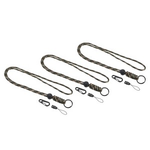 Unique Bargains Necklace Keychain Cord Metal Clasp Hook Ring Strap for Keys Whistle ID Card Badge Holder 3 Pcs - 1 of 4