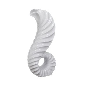 Uniquewise Tall Floor Vase for Home Decor, White Horn Floor Vase, 32-Inch-High Unique Decorative Vase Flower Holder, home Interior Decoration - 1 of 4