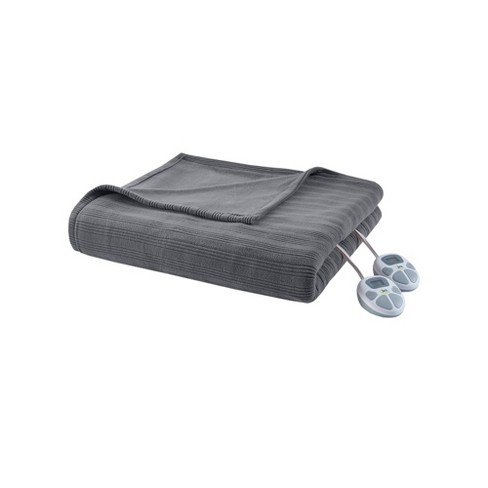 Serta luxe plush discount fleece heated electric blanket