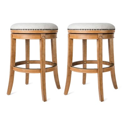 Maven Lane Alexander Rotating Backless Kitchen Stool, Set of 2