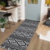 Machine Washable Area Rugs Ultra Thin Boho Vintage Geometric Throw Rugs Non Slip Foldable Floor Cover Stain Resistant Indoor Carpet - 3 of 4