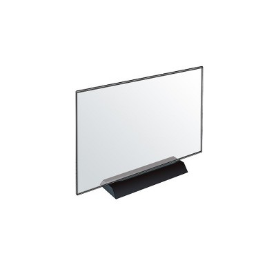 Azar Displays Acrylic Frame Sign Holder on Weighted Black Base 11"W x 8.5"H, 2-Pack
