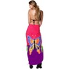LA LEELA Women's Summer Beach Wrap Bikini Wraps Sarong Cover up Bathing suit Swimsuit Cover Ups for Swimwear Women One Size Pink, Floral - 3 of 4