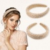 Unique Bargains Women's Bohemian Style Straw Rattan Sponge Headband Khaki Pink 2 Pcs - 3 of 4