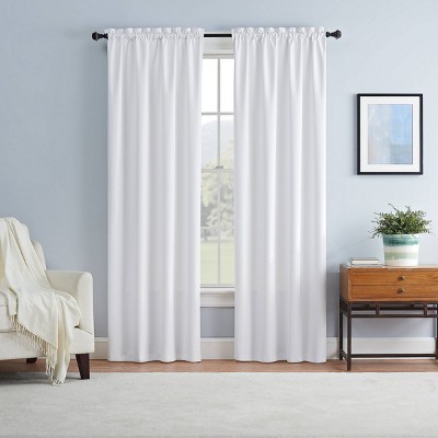 1pc 42"x84" Blackout Braxton Thermaback Window Curtain Panel White - Eclipse