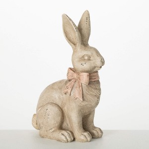 Sullivans 12" Vintage White Bunny Figurine, Resin - 1 of 3