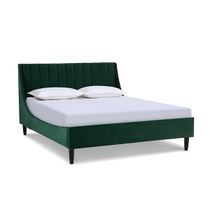 Sandy Wilson Home Aspen Vertical Tufted Headboard Platform Bed Set, Queen - 1 of 4
