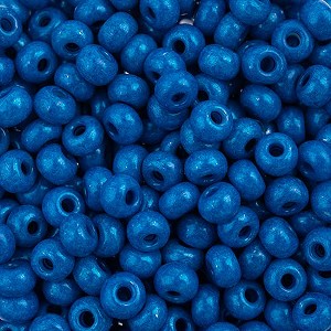 John Bead Czech Glass Seed Beads 6/0, Terra Intensive Blue (22g Vial) - 1 of 2