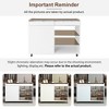 Racxily 43.3" Multi-functional Storage Island, Movable Storage Cabinet, Vanity Dresser w/ 3 Side Storage Drawer, a Reversible Top Storage Space - 4 of 4
